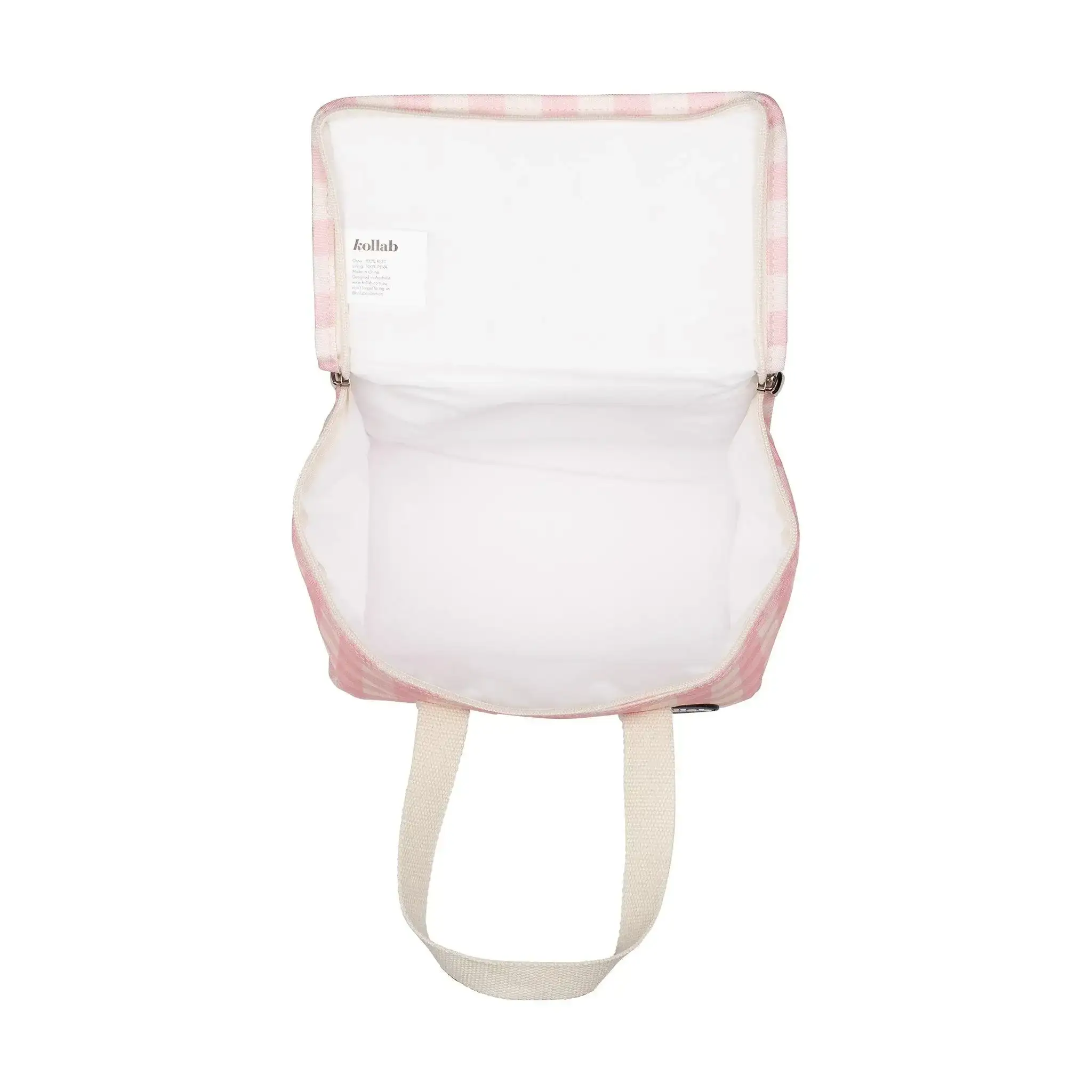 Lunch Bag Candy Pink Check - Image 7