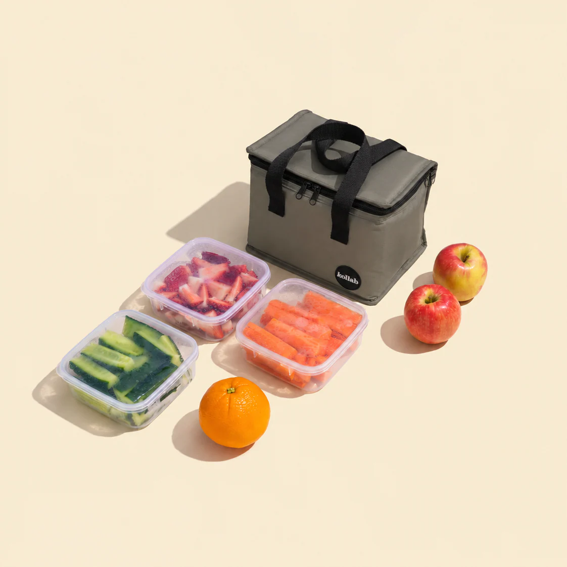 Lunch Bag Khaki Black - Image 4