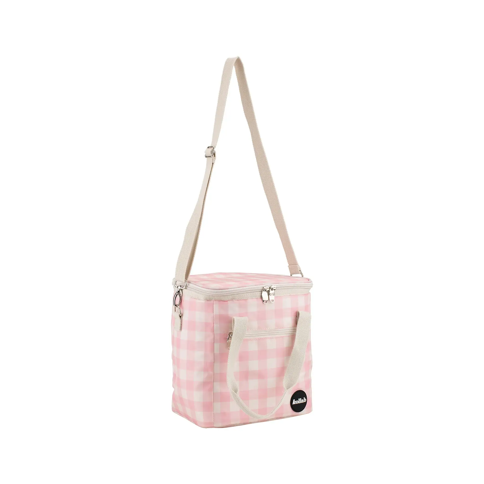 Mini Cooler Candy Pink Check - Image 8
