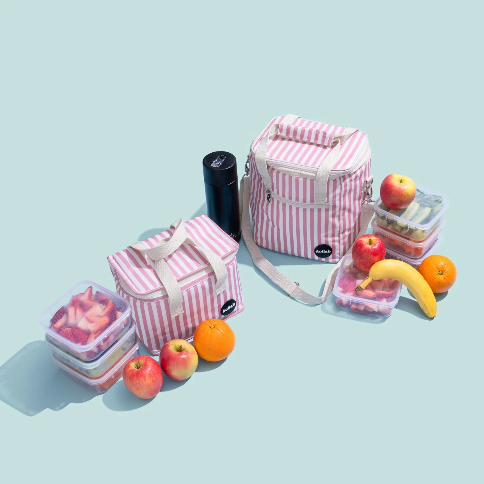 Lunch Bag Rose Stripe - Image 4