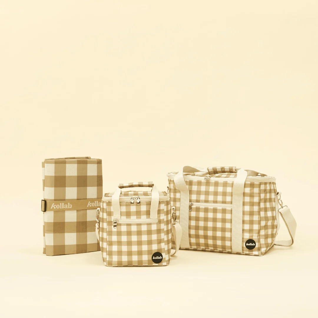 Picnic Bag Olive Check - Image 4