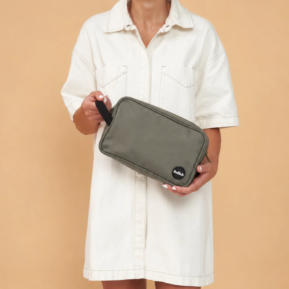 Travel Bag Khaki Black - Image 3