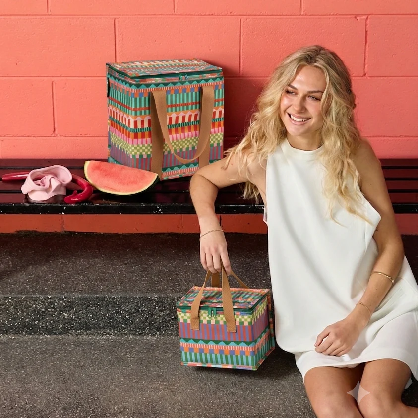 Lunch Bag Blocks and Stripe - Image 4