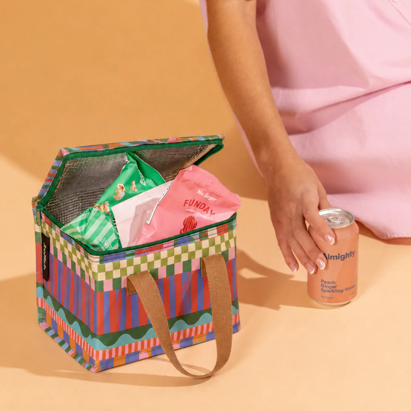 Lunch Bag Blocks and Stripe - Image 5