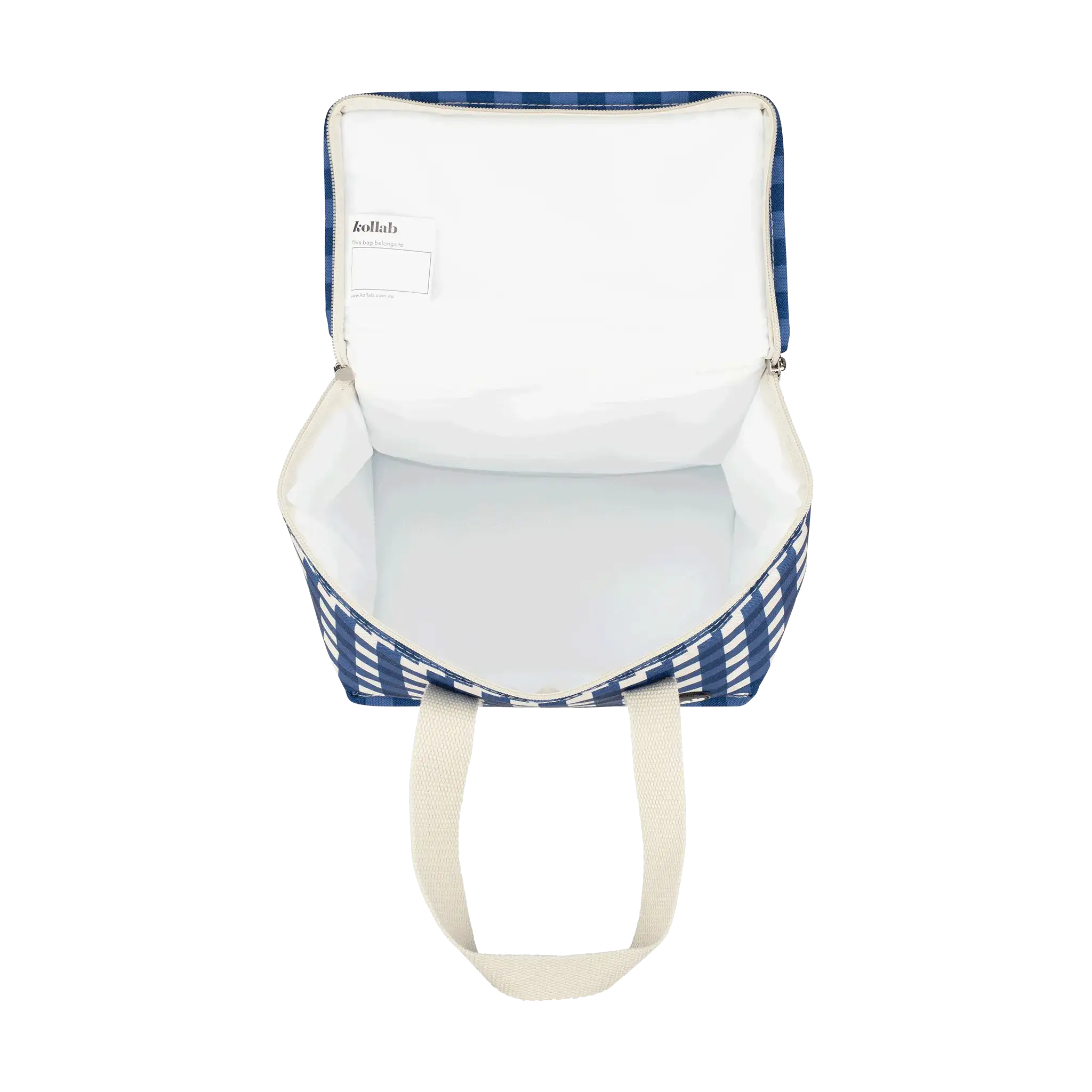 Lunch Bag Blue Check - Image 4