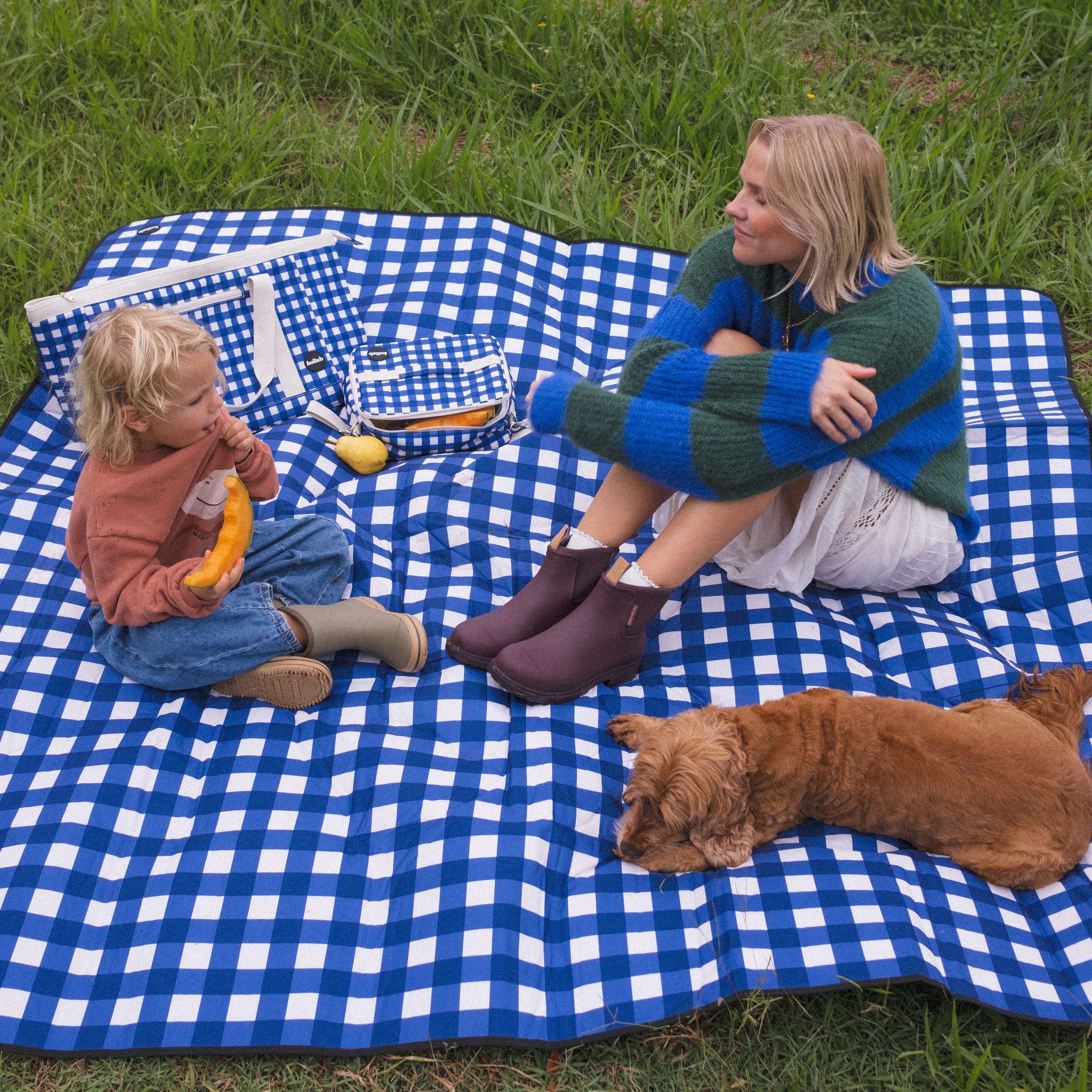 Medium Mat Blue Check - Image 4