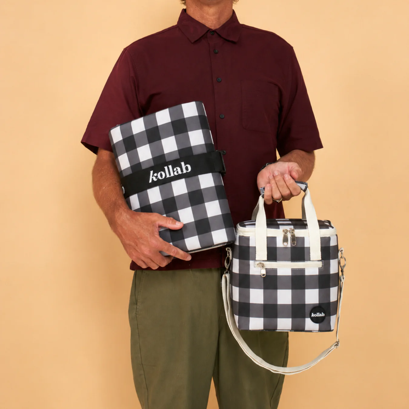 Mini Cooler Black Check - Image 7