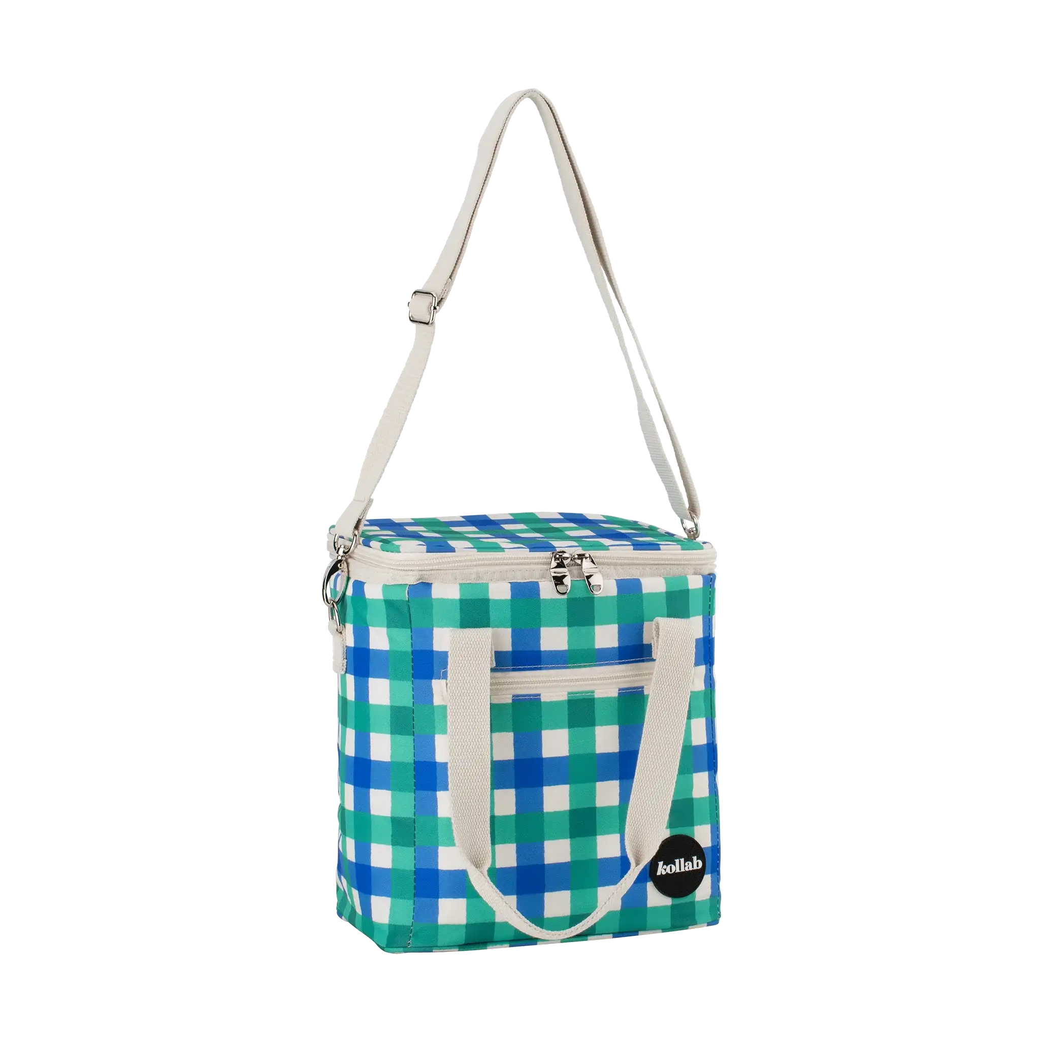 Mini Cooler Green Blue Check - Image 5