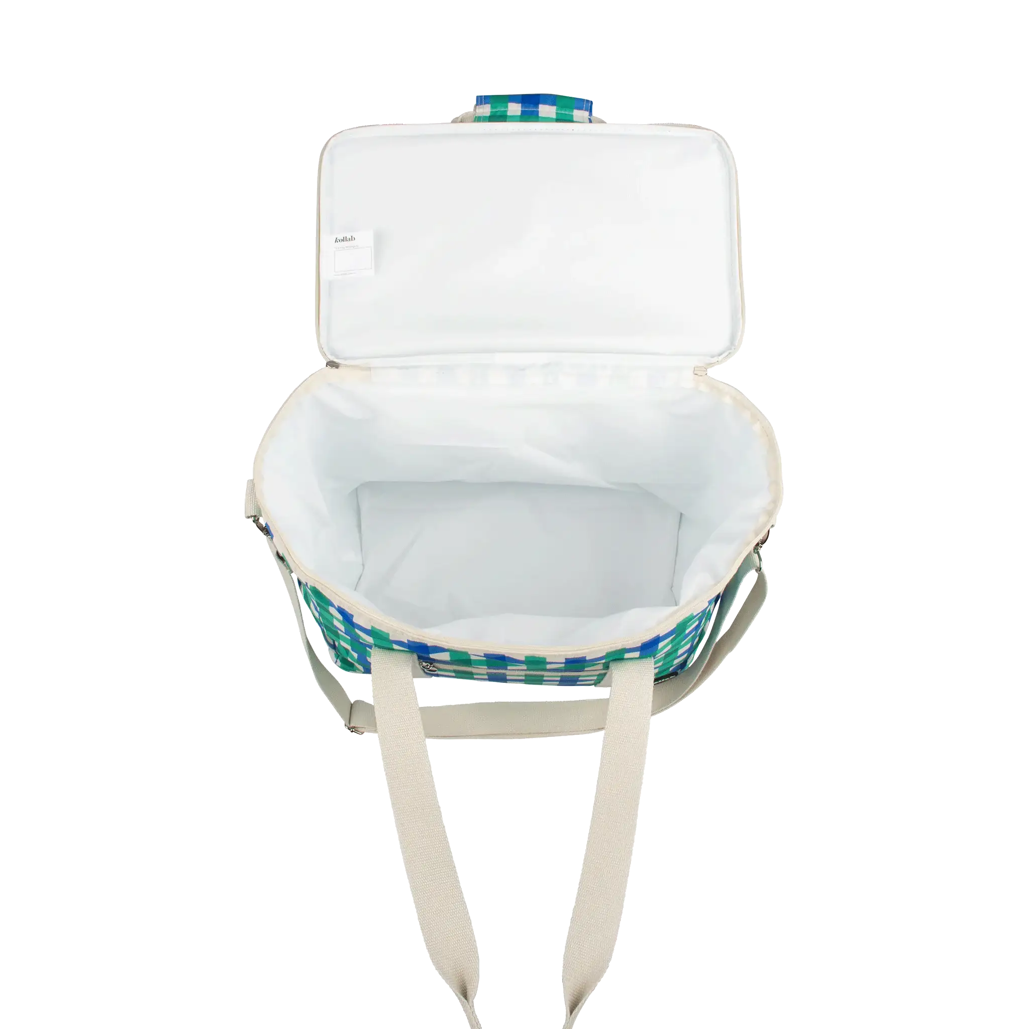 Mini Cooler Green Blue Check - Image 6