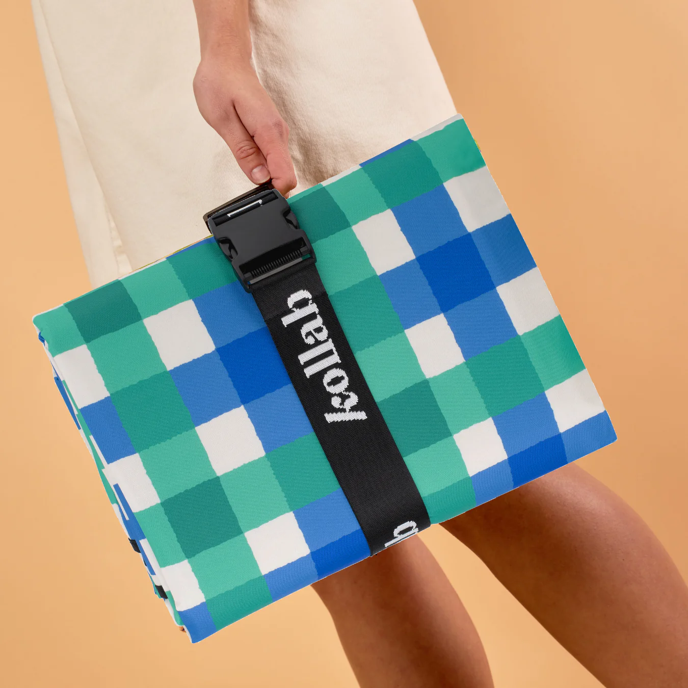 Picnic Mat Green Blue Check - Image 3