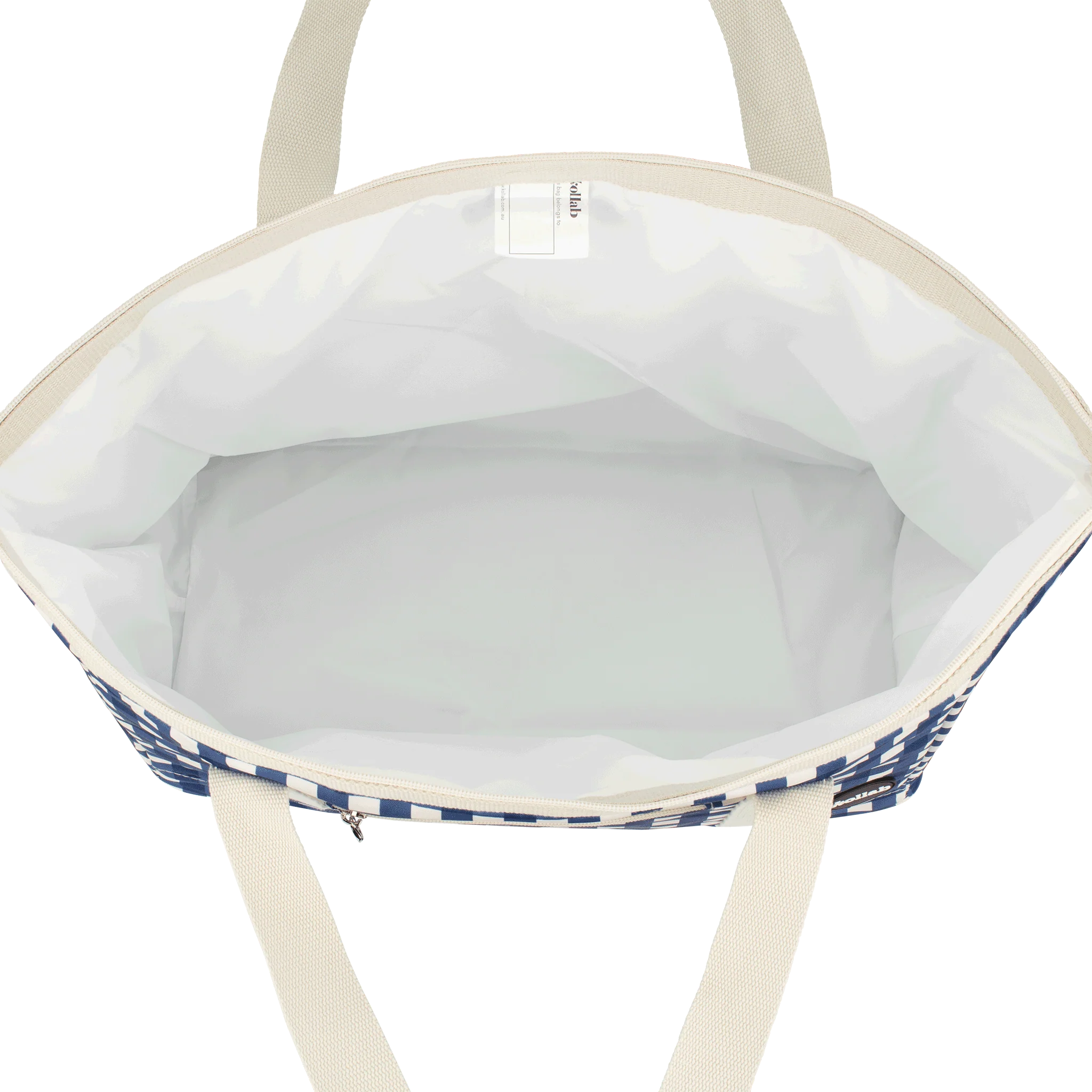 Tote Bag Blue Check - Image 5