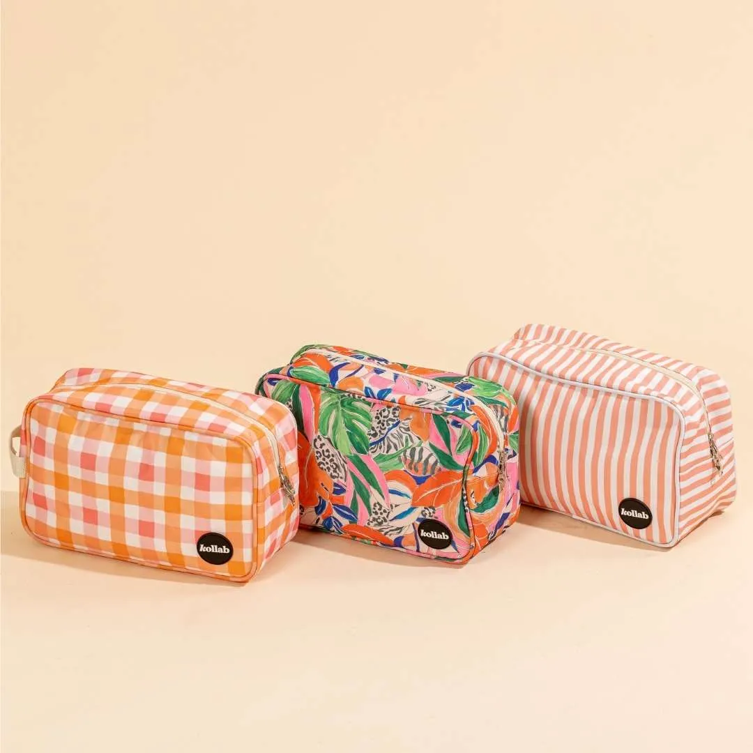 Travel Bag Watermelon Peach Check - Image 5